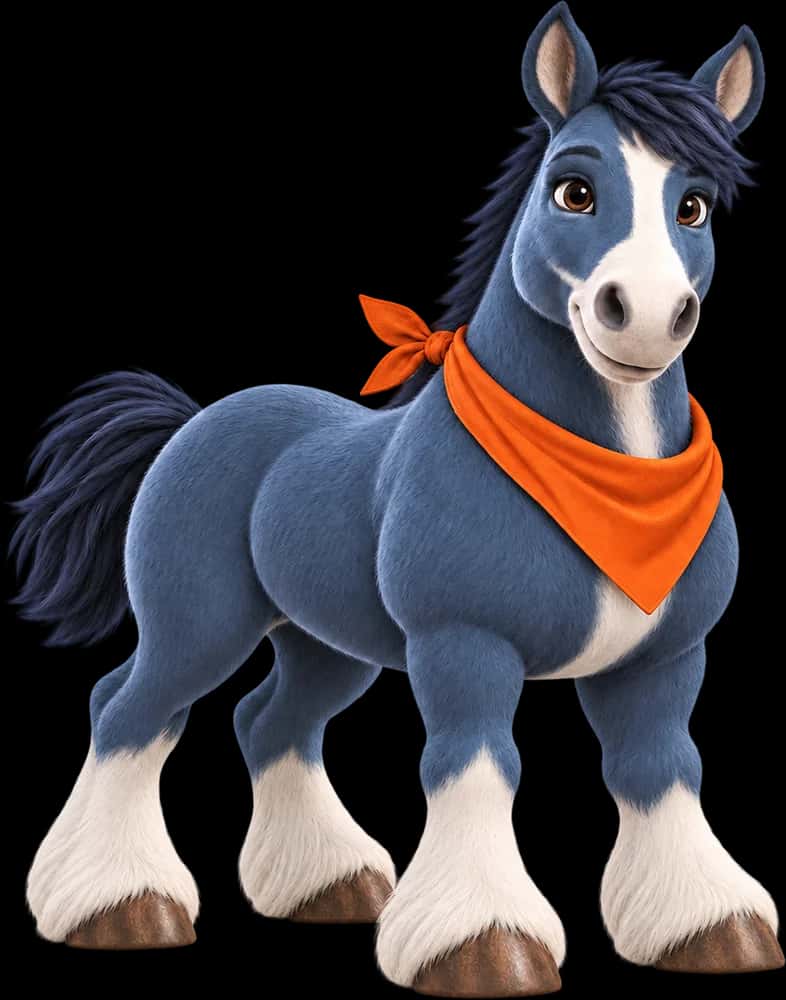 Poni, la mascota de PoniPro (caballo clydesdale)